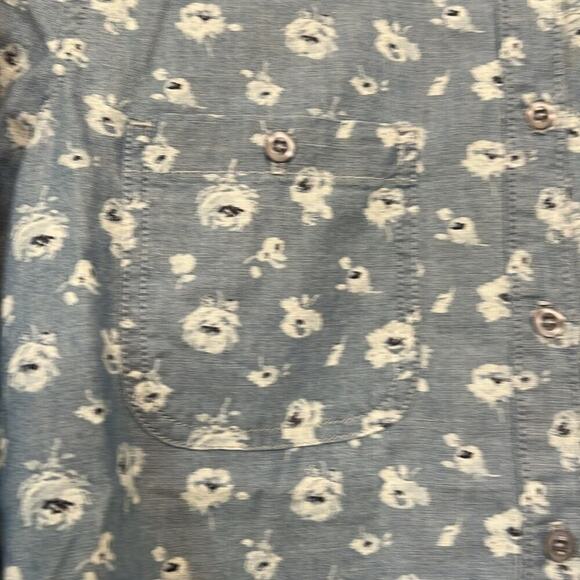AG x Liberty Art Fabrics | Floral Chambray Button Down | Small | Made in USA - Picture 4 of 9